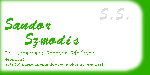 sandor szmodis business card